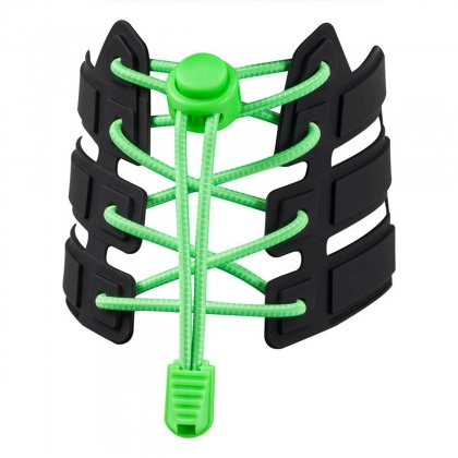 Reflexní elastické tkaničky - svítivě zelené